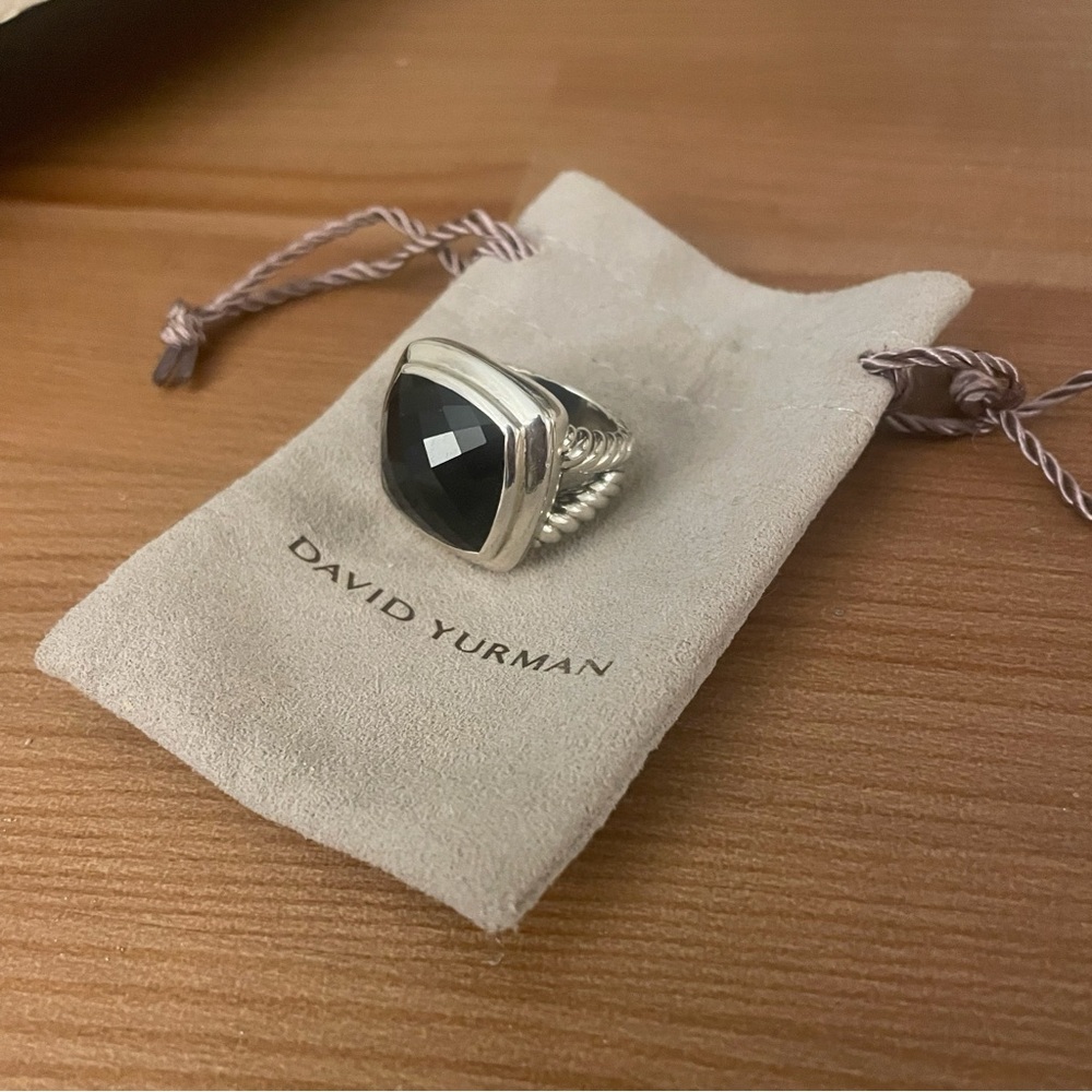 David Yurman 14mm Albion Ring in Sterling Silver and Black Onyx